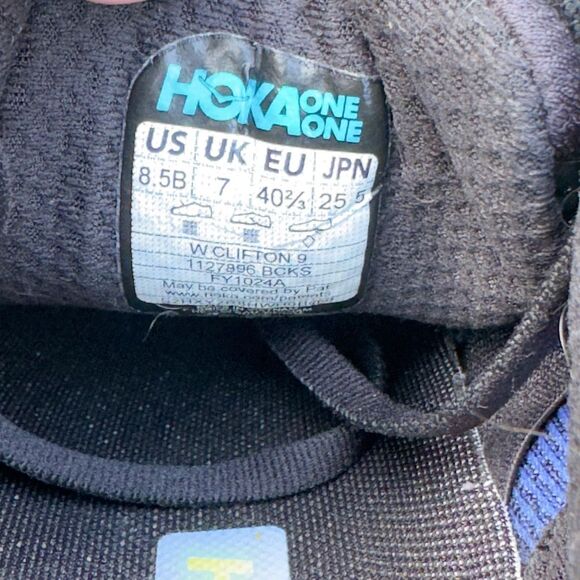 HOKA ONE ONE CLIFTON 9 - Women’s Running Shoes - SIZE 8.5B - Picture 9 of 9